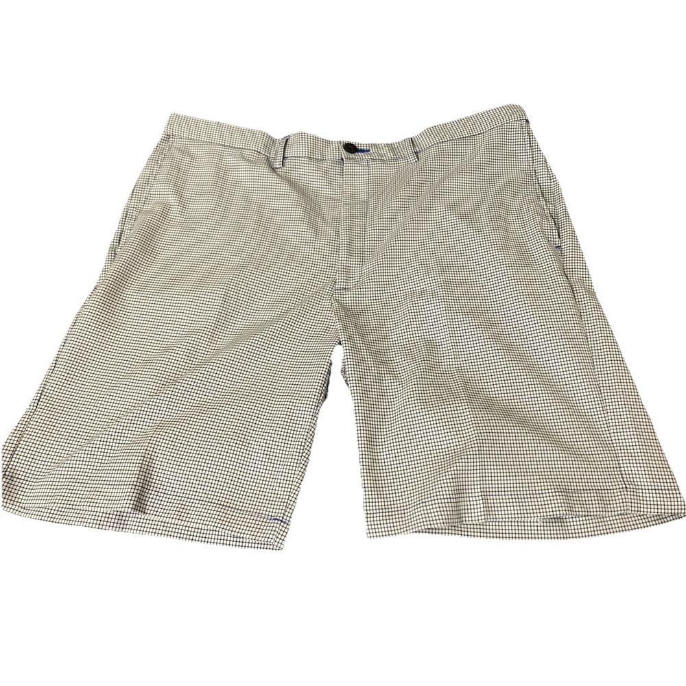 Cool 18 Pro Golf Shorts Mens‎ 42 Blue White Checkered Performance Polyester